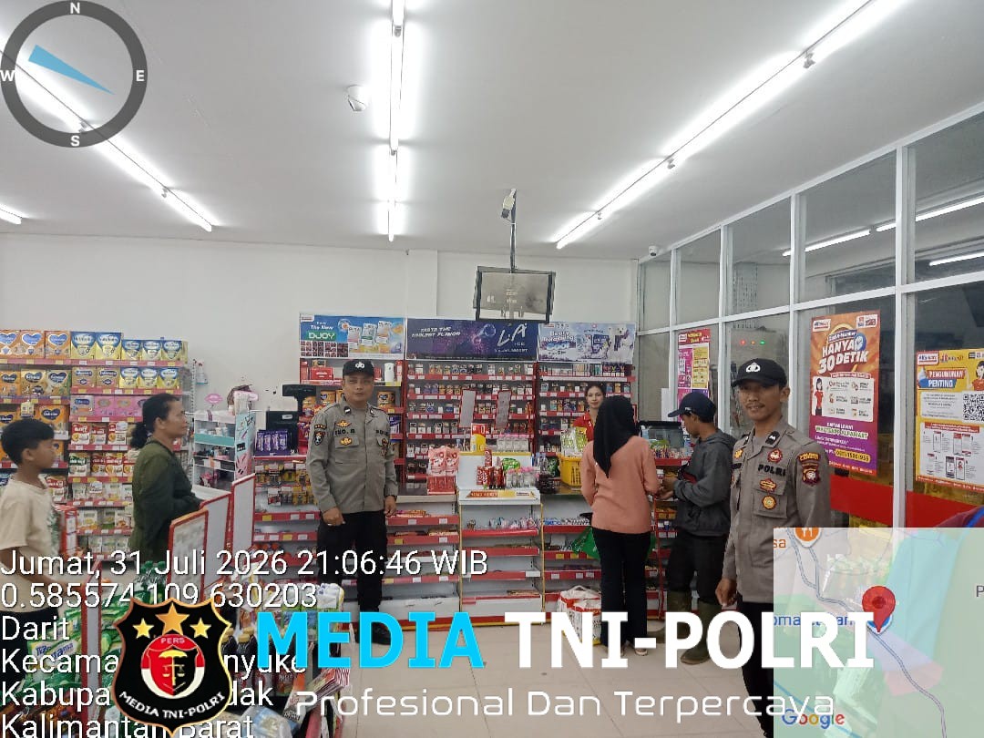 Laksanakan Patroli Malam Hari Samapta Polsek Menyuke Ajak Warga Jaga Kamtibmas