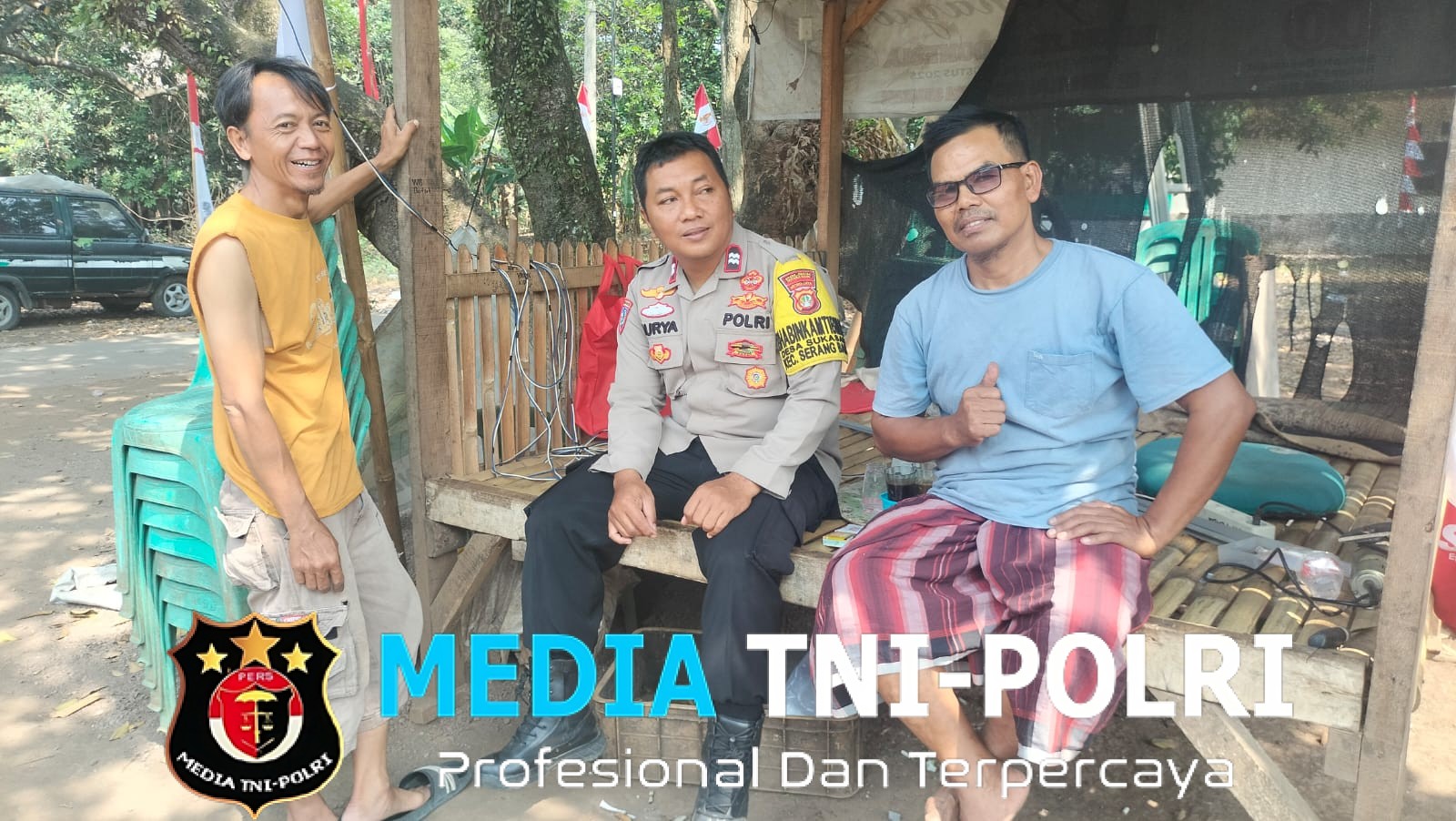 Jaga Bekasi On The Spot, Bhabinkamtibmas Sukasari Sambangi Tokoh Masyarakat