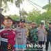 Polsek Sukatani Berikan Pengamanan Gerak Jalan dan Senam Sehat, Perkuat Sinergi Bersama TNI dan Pemerintah Kecamatan
