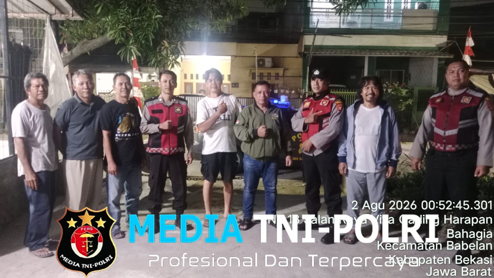 Polsek Babelan Gelar Patroli Biru, Antisipasi Kejahatan 3C di Kawasan Villa Gading Harapan