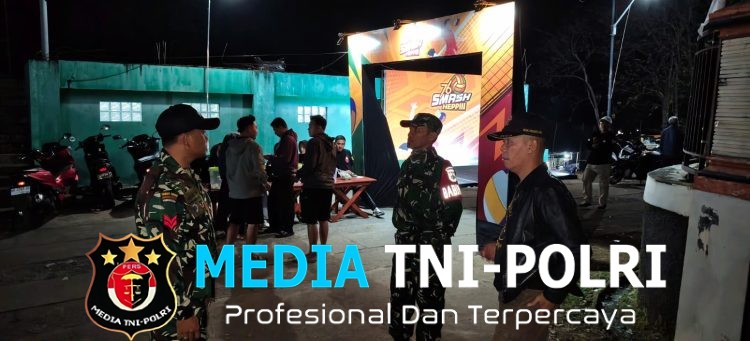 Patroli Malam dan Pengamanan Voli, Koramil Bulukerto Jaga Kondusivitas Wilayah