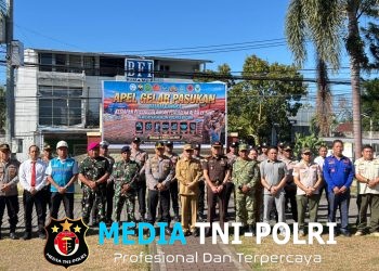 Perkuat Sinergi Hadapi Fenomena El Nino, Kasdim 1310/Bitung Hadiri Pada Apel Gelar Pasukan Penanggulangan Bencana di Polres Bitung