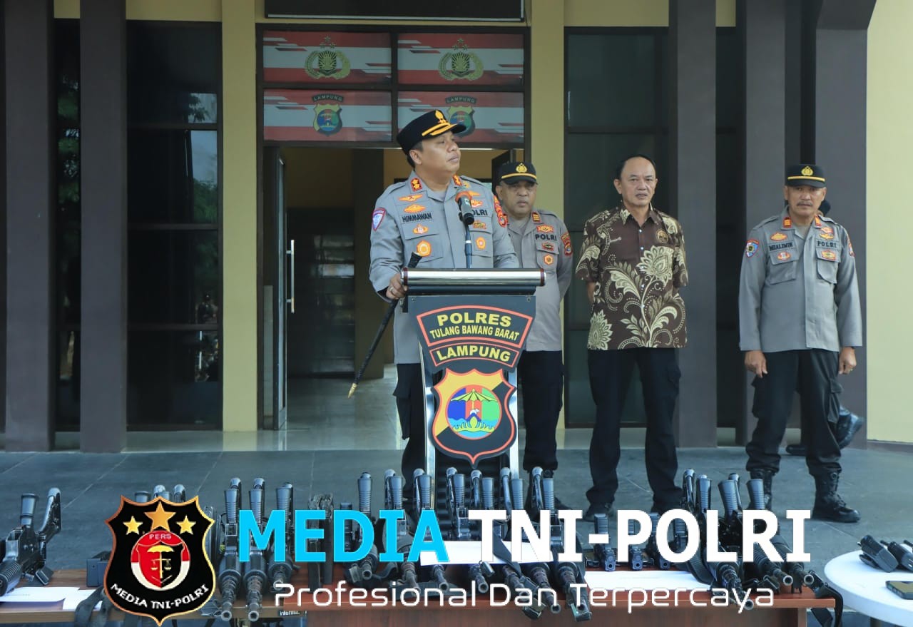 Pastikan Kesiapsiagaan Personil, Kapolres Tulang Bawang Barat Laksanakan Pengecekan Kendaraan dan Senpi Dinas