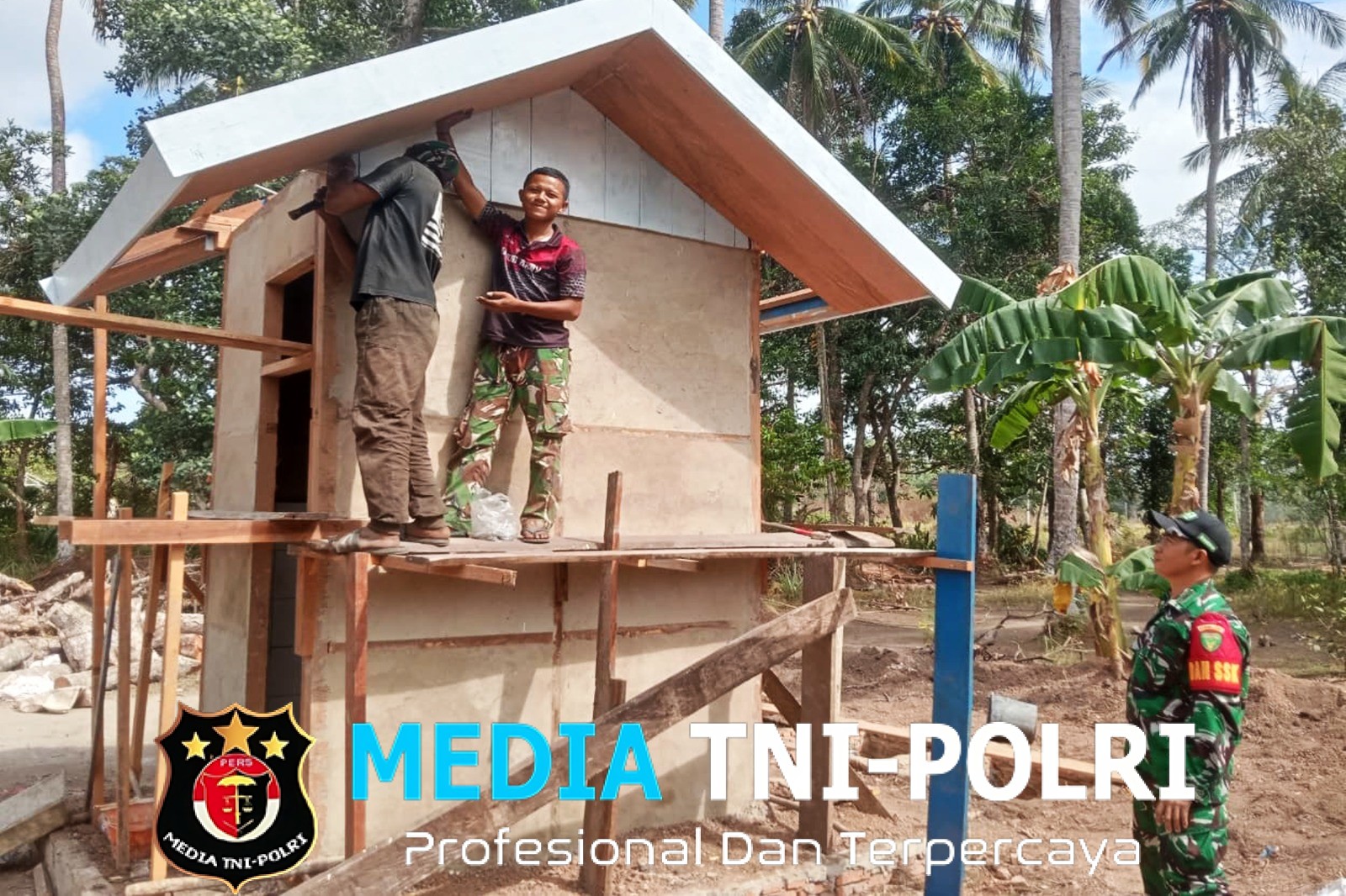 Bangunan MCK Mulai Berdiri, Warga Wanam Sampaikan Terima Kasih Kepada Satgas TMMD