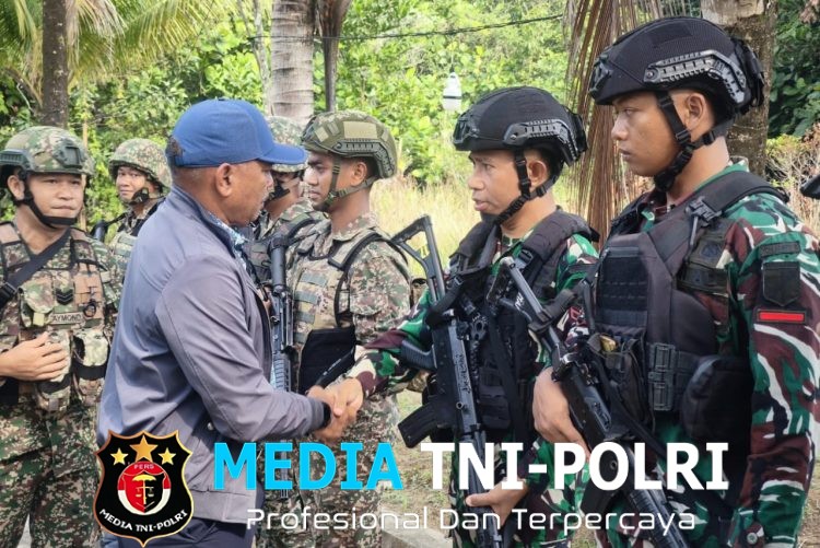Panglima 9 Briged TDM (Tentera Darat Malaysia) Kunjungi Pos Gabma Temajuk dan Sajingan, Perkuat Sinergitas TNI–TDM