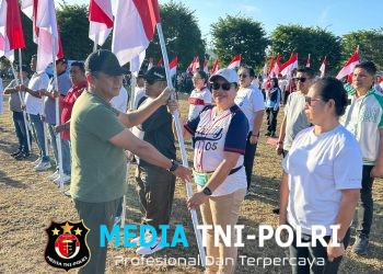 Semarakkan Pembukaan HUT ke-81 Kemerdekaan RI di Kota Bitung, Kasdim 1310/Bitung Hadiri Merdeka Fun Walk Wujud Sinergitas TNI bersama Pemerintah Daerah