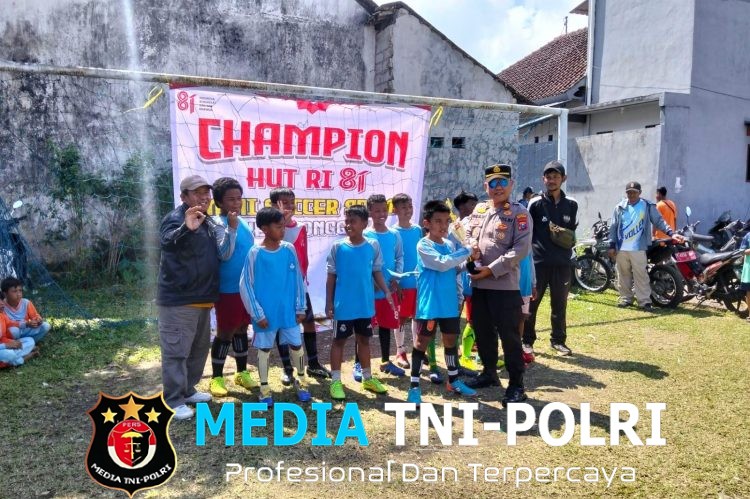 Semangat Merah Putih Di Lapangan Hijau Babinsa Koramil Songgon Kawal Lahirnya Juara Cilik Di HUT RI Ke-81