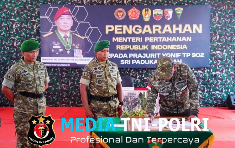 Menhan RI Didampingi Kasdam I/BB Kunjungi Yonif TP 902/SPG, Tinjau Fasilitas dan Beri Motivasi Prajurit