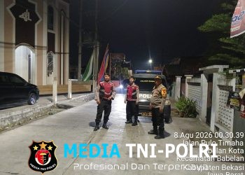 Polsek Babelan Gelar Patroli Biru, Antisipasi 3C dan Kejahatan Jalanan