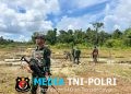 Satgas Yonif 645 GTY Pos Muara Nawa Melaksanakan Kegiatan Membangun Gereja Di Distrik Airu  ‎