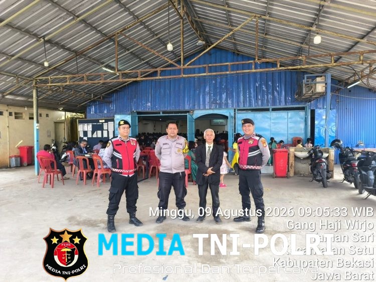 Jaga Jakarta Jaga Bekasi, Polsek Setu Pelayanan Pengamanan Ibadah Minggu Jemaat HKBP Tamansari