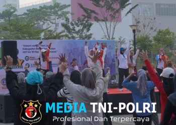 Jaga Jakarta Jaga Bekasi, Bhakti Kesehatan Polres Metro Bekasi Layani Ratusan Masyarkat di Car Free Day AEON Deltamas