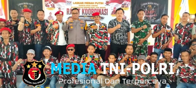 Jaga Jakarta Jaga Bekasi, Polsek Serang Baru Monitor Rakor Laskar Merah Putih Marcab Serang Baru