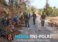 Tak Kenal Hari Libur, Satgas TMMD Selesaikan Jalan Demi Keselamatan Warga