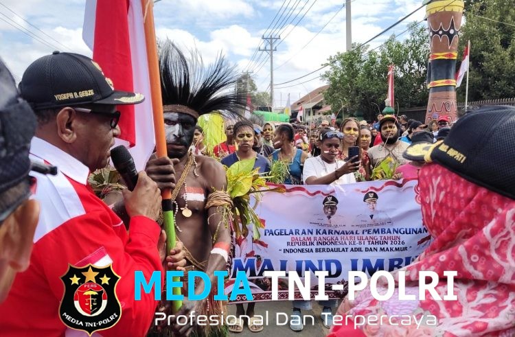Antusiasme Masyarakat Merauke Semarakkan Karnaval Pembangunan HUT ke-81 RI