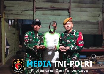 Peduli Satwa Dilindungi, Warga Perbatasan Serahkan 1 Kg Sisik Trenggiling ke Satgas Pamtas RI-Malaysia Yonarmed 19/Bogani