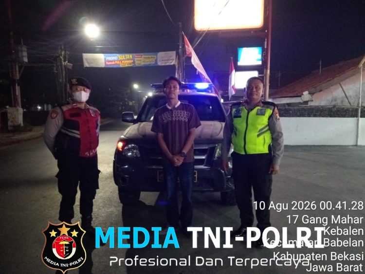 Jaga Jakarta Jaga Bekasi, Patroli Mobile Polsek Babelan Antisipasi 3C di Jalan Raya Kebalen
