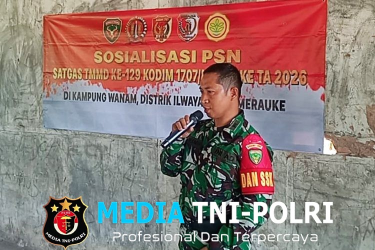 Satgas TMMD KE-129 Berikan Pemahaman Warga Wanam Tentang Program Strategis Nasional