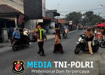 Polsek Kedungwaringin Gatur Lalin Pagi, Arus Kedungwaringin–Pebayuran Ramai Lancar