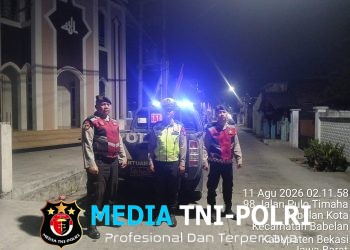Polsek Babelan Patroli Mobile dan Strong Point di Jalan Pulo Timaha, Antisipasi 3C