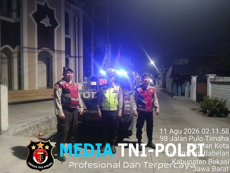Polsek Babelan Patroli Mobile dan Strong Point di Jalan Pulo Timaha, Antisipasi 3C
