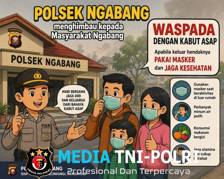 Waspada Kabut Asap! Polsek Ngabang Ingatkan Warga Jaga Kesehatan