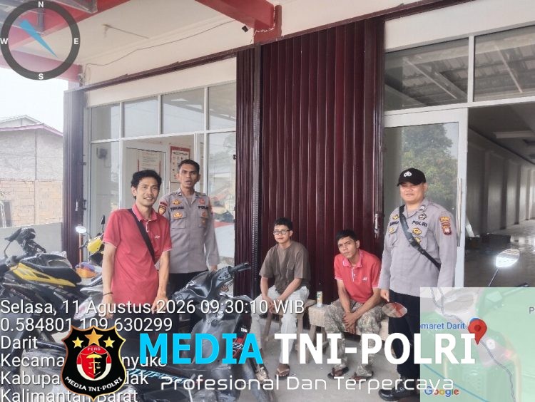 Patroli Siang Hari, Samapta Polsek Menyuke Imbau Warga Tingkatkan Kewaspadaan