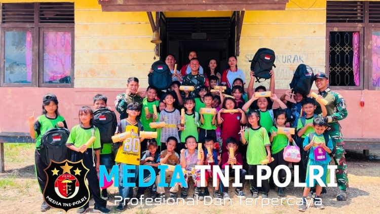 Semarakkan HUT Ke-81 RI, Pos Perumbang Satgas Yonarmed 13/Nanggala Gelar Beragam Lomba Kemerdekaan Bersama Siswa SDN 04 Kekurak