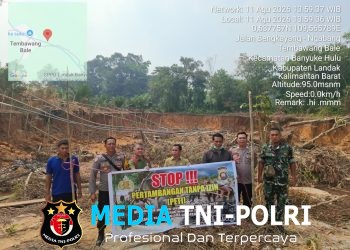 Cek Lokasi PETI di Banyuke Hulu, Lima Mesin Dompeng Ditemukan Tak Beroperasi