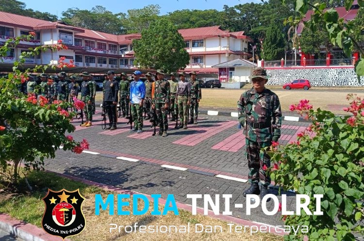 Intensifkan Persiapan Jelang HUT ke-81 RI, Personel Kodim 1310/Bitung dan Pasukan 45 Gelar Latihan Paskibraka Hari Kedua