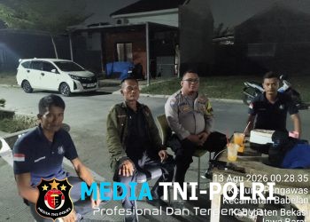 Polsek Babelan Amankan Hiburan Pesta Perkawinan, Antisipasi Gangguan Kamtibmas