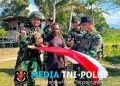 Menyala di Ufuk Mamberamo Satgas Yonif 645/GTY dan Koramil Kobakma Kobarkan Semangat Merah Putih Jelang HUT RI Ke-81 Mamberamo Tengah