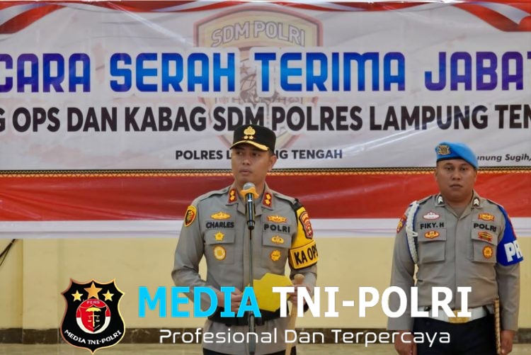 Rotasi Jabatan, Kabag Ops dan Kabag SDM Polres Lampung Tengah Resmi Berganti