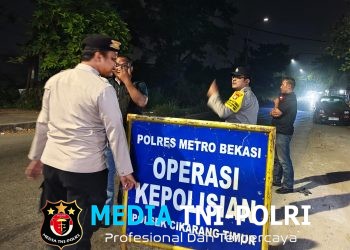 Jaga Jakarta, Jaga Bekasi Polsek Cikarang Timur Gelar OKJ, Satu Sepeda Motor Diamankan