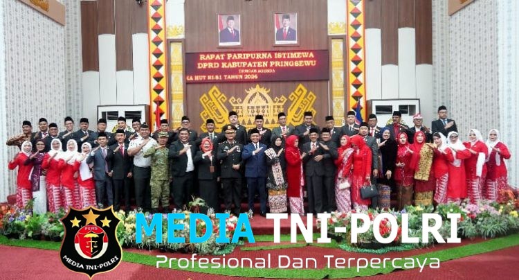 Bupati Pringsewu Hadiri Rapat Paripurna Istimewa DPRD Mendengarkan Pidato Kenegaraan Presiden RI