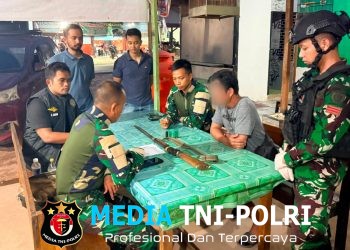 Gagalkan Peredaran Senjata Ilegal, Sweeping Gabungan Satgas Yonarmed 13/Nanggala dan Bea Cukai Nanga Badau Amankan 1 Pucuk Senjata Rakitan beserta 4 Butir Munisi