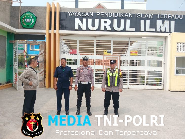 Jaga Jakarta Jaga Bekasi, Polsek Kedungwaringin Amankan Perkemahan Hari Pramuka ke-65 di Yayasan Nurul Ilmi