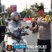 Polres Lampung Utara Bagikan 775 Bendera Merah Putih Sambut HUT ke-81 RI