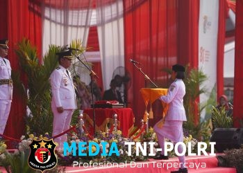 Jaga Jakarta Jaga Bekasi, Plh. Kapolres Metro Bekasi Hadiri Upacara HUT ke-81 RI Tingkat Kabupaten Bekasi Berlangsung Khidmat