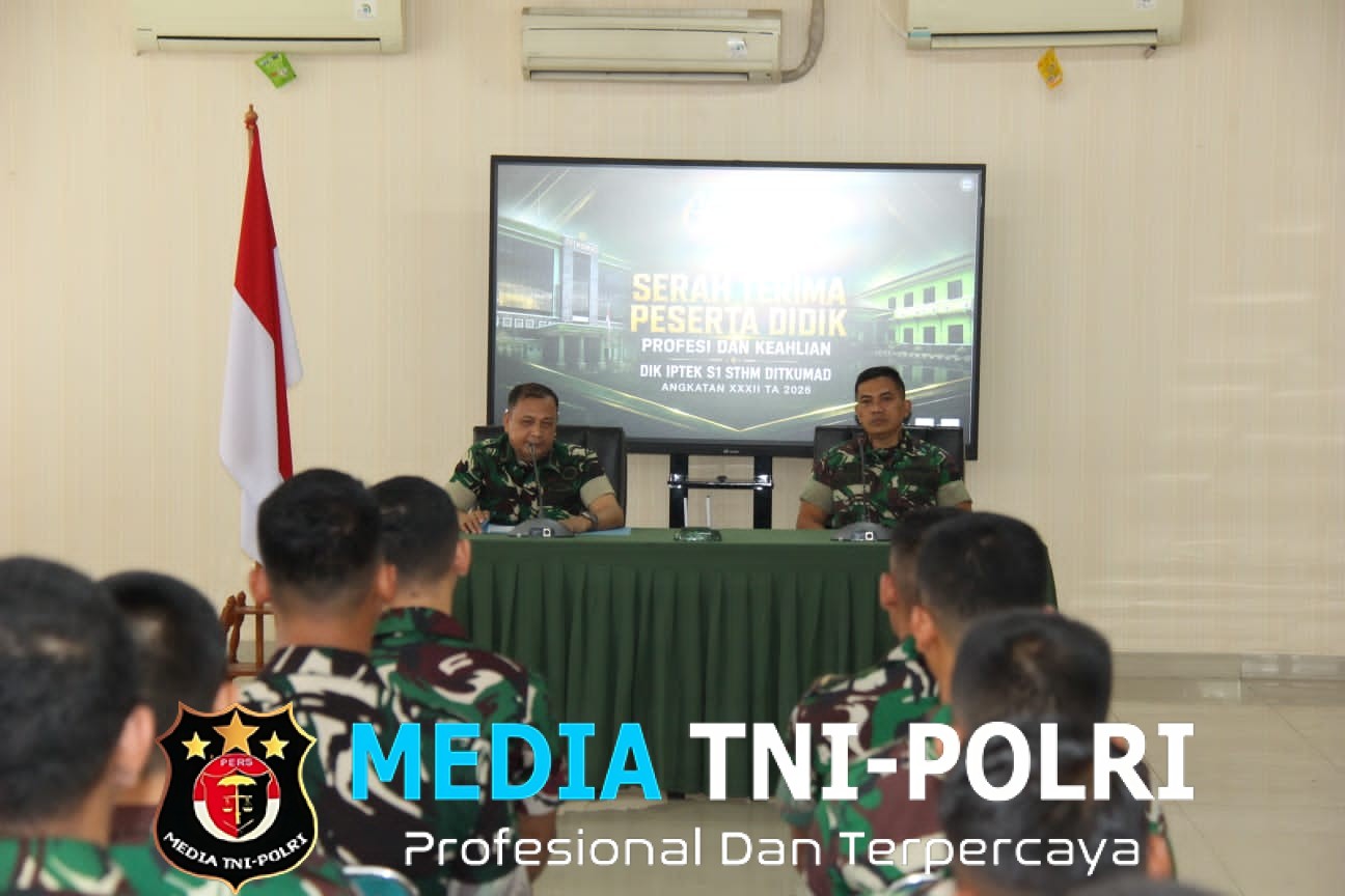 Langkah Awal Menuju Sarjana Hukum Militer, Ditkumad Gelar Serah Terima Serdik STHM Angkatan XXXII