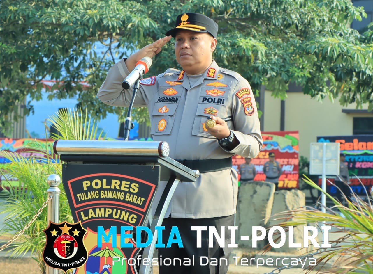 Kapolres Tulang Bawang Barat Pimpin Upacara Sertijab Wakapolres, Pelantikan Kabaglog dan Kabagren
