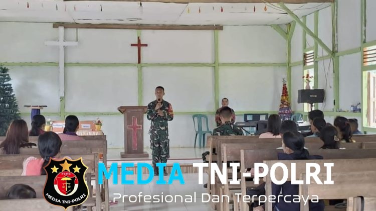 Pererat Silaturahmi dan Toleransi, Pos Enteli Satgas Yonarmed 13/Nanggala Salurkan Alkitab dan Buku Doa ke Gereja Persekutuan Sidang Kristus Nafiri Kasih