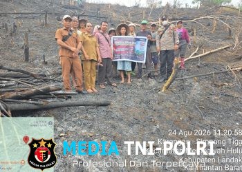 Personel Polsek Mempawah Hulu Ajak Masyarakat Tidak Melakukan Pembakaran Hutan dan Lahan