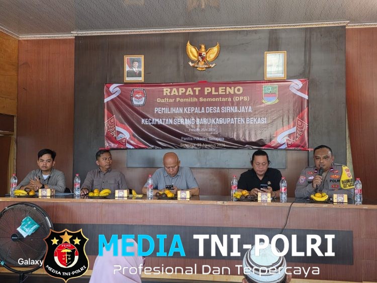 Bhabinkamtibmas Sirnajaya Hadiri Pleno Penetapan DPS Pilkades 2026