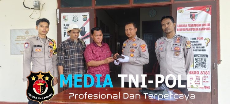 Polsek Lambu Kibang Terima Penyerahan Satu Senpi Ilegal dari Masyarakat