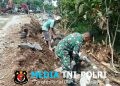 Babinsa dan Warga Gondanglegi Bergotong Royong Bangun Talud, Perkuat Infrastruktur Desa