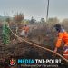 Babinsa Koramil 402-07/Indralaya Padamkan Kebakaran Lahan Gambut di Desa Bakung