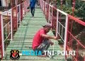 Karya Bakti TNI AD Kebutt Pembangunan Jembatan Gantung Desa Teluk Tigo, Harapan Baru bagi Masyarakat