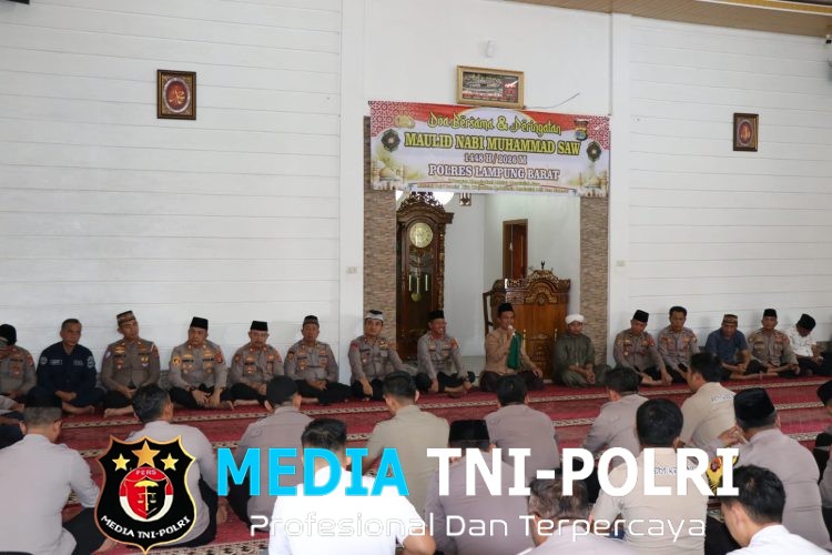 Perkuat Iman dan Ketakwaan, Polres Lampung Barat Peringati Maulid Nabi Muhammad SAW 1448 H