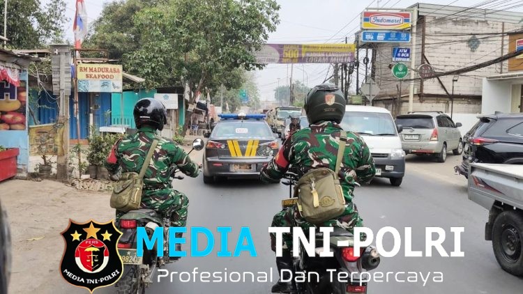 Polsek Setu dan Koramil 06 Gelar Patroli Bersama Antisipasi Pergerakan Massa Menuju Jakarta